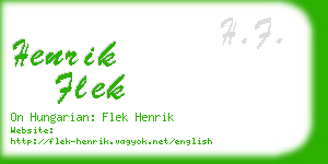henrik flek business card